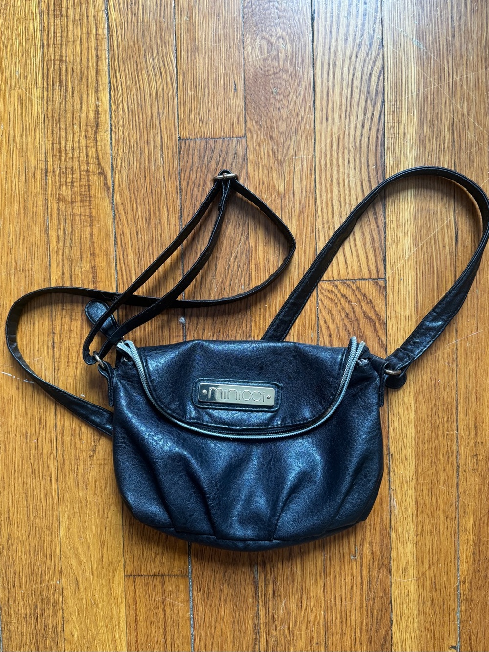 Black Leather Crossbody Bag